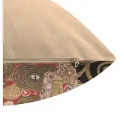 The Accomplissement Black Belgian Cushion Cover - 18 in. x 18 in. Cotton by Gustav Klimt | Close Up 4