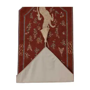 Licorne II French Table Mat - 34 in. x 14 in. Wool/cotton/others by Charlotte Home Furnishings Inc