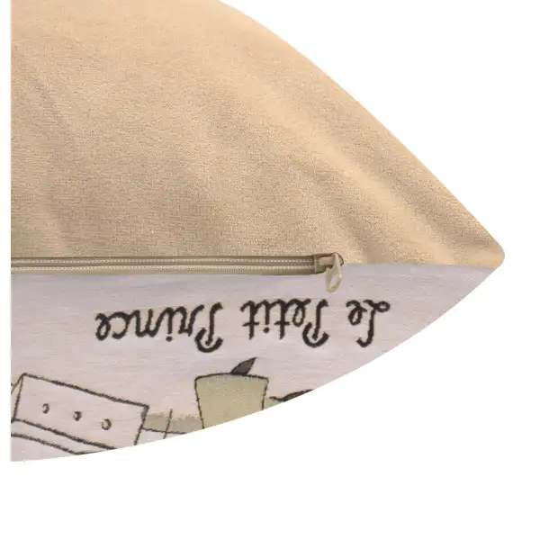 The Little Prince Belgian Cushion Cover - 18 in. x 18 in. Cotton/Viscose/Polyester by Antoine de Saint-Exupery | Close Up 4