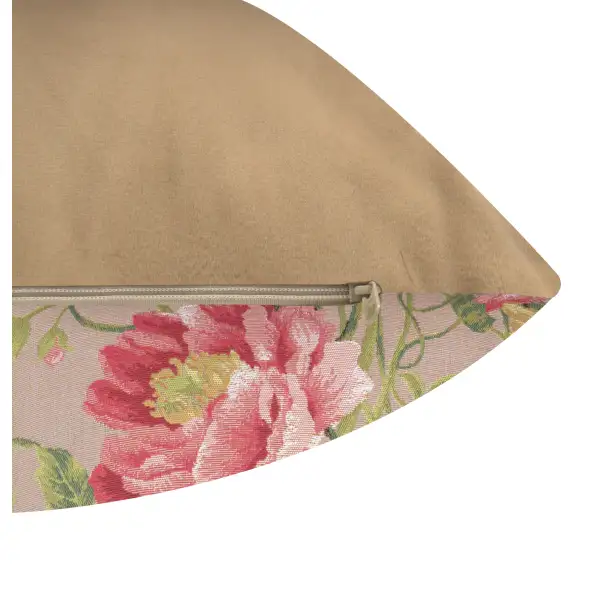 Peonies II Cushion - 19 in. x 19 in. Cotton by Charlotte Home Furnishings | Close Up 2