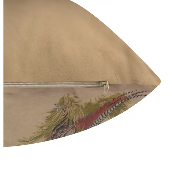 Pheasant Cushion - 19 in. x 19 in. Cotton by Charlotte Home Furnishings | Close Up 2