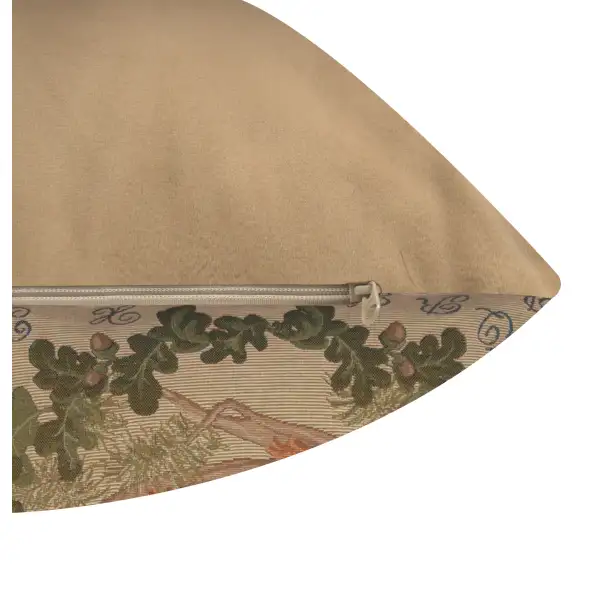 Squirrels French Couch Cushion | Close Up 2