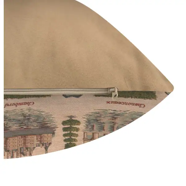 Loire's Castle Tapestry Cushion Cover - 19 in. x 19 in. Cotton by Charlotte Home Furnishings Inc | Close Up 4