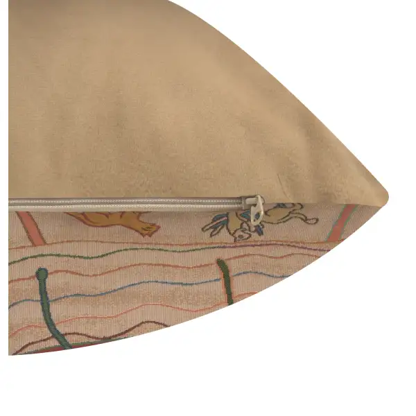 Bayeux L'Embarquement Cushion - 19 in. x 19 in. Cotton by Charlotte Home Furnishings | Close Up 2