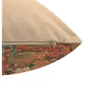 Flora Cotta Black II Belgian Couch Pillow | Close Up 2