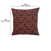Red Poppies II Belgian Cushion Cover - 18 in. x 18 in. Cotton/Viscose/Polyester by Vincent Van Gogh | 18x18 in