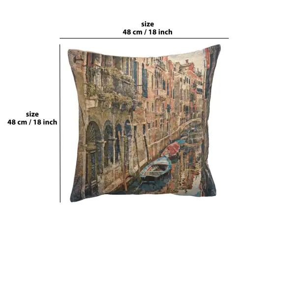 Venice Large Belgian Cushion Cover - 18 in. x 18 in. Cotton/Viscose/Polyester by Charlotte Home Furnishings | 18x18 in