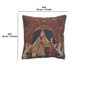 A Mon Seul Desir Dark Belgian Sofa Pillow Cover | 14x14 in