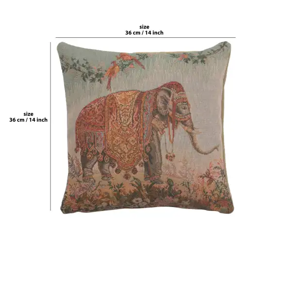 Elephant I Small Cushion - 14 in. x 14 in. Cotton by Jean-Baptiste Huet | 14x14 in