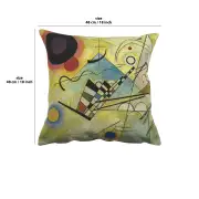 Composition VIII by Kandisnky Belgian Sofa Pillow Cover | 18x18 in