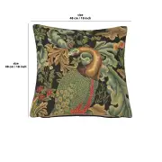 Peacock By William Morris Belgian Cushion Cover - 18 in. x 18 in. Cotton/Viscose/Polyester by William Morris | 18x18 in