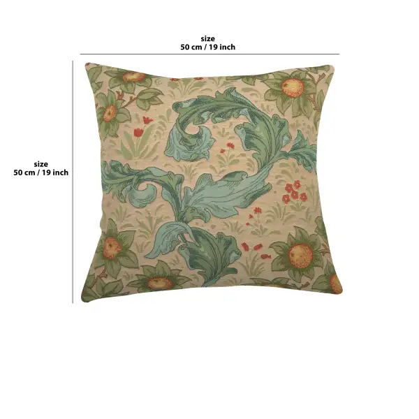 Arabesques W/Orange Tree Light Cushion - 19 in. x 19 in. Cotton by William Morris | 19x19 in