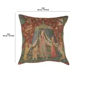 A Mon Seul Desir III Large Cushion - 19 in. x 19 in. Cotton by Charlotte Home Furnishings | 19x19 in