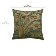 Woodpecker Right By William Morris Belgian Cushion Cover - 18 in. x 18 in. Cotton/Viscose/Polyester by William Morris | 18x18 in