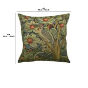 Woodpecker Left By William Morris Belgian Cushion Cover - 18 in. x 18 in. Cotton/Viscose/Polyester by William Morris | 18x18 in