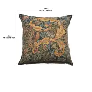 Owl and Pigeon Belgian Sofa Pillow Cover | 18x18 in