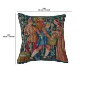 Wine Making Small French Couch Cushion | 14x14 in