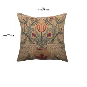 The Tulip William Morris Belgian Cushion Cover - 18 in. x 18 in. Cotton by William Morris