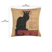 Tournee Du Chat Noir Small Belgian Sofa Pillow Cover | 14x14 in