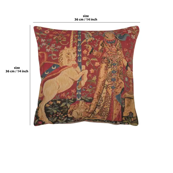 Medieval Taste Small Belgian Cushion Cover | 14x14 in