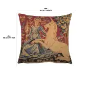 Medieval View Small Belgian Cushion Cover | 14x14 in