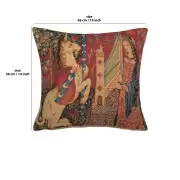 Medieval Hearing Small Belgian Cushion Cover | 14x14 in