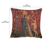 Medieval Touch Small Belgian Cushion Cover | 14x14 in