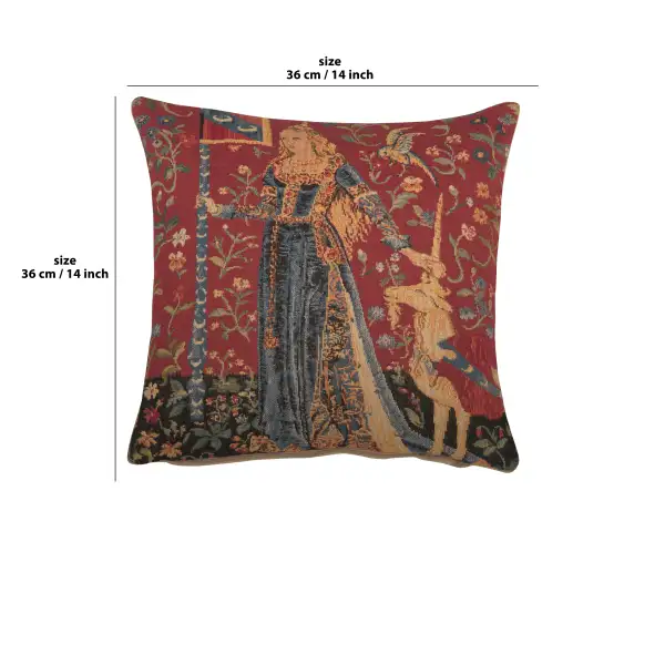Medieval Touch Small Belgian Cushion Cover - 14 in. x 14 in. Cotton/Viscose/Polyester by Charlotte Home Furnishings | 14x14 in