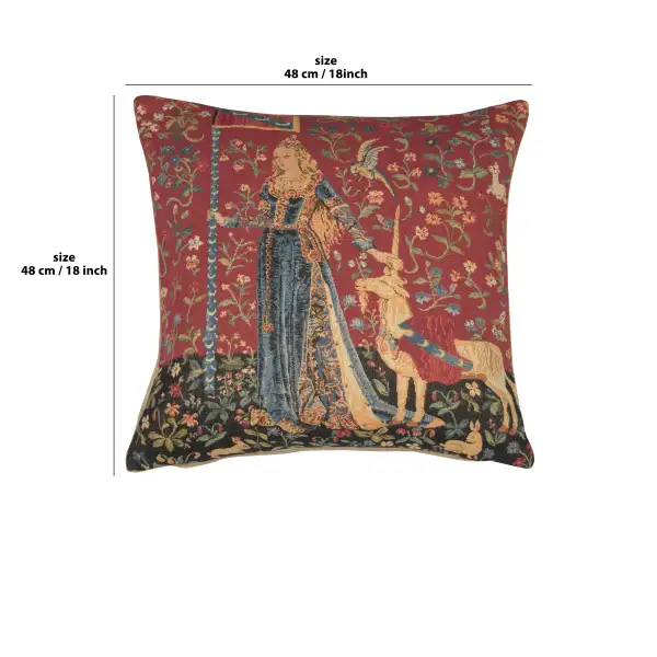 Medieval Touch Large Belgian Cushion Cover - 18 in. x 18 in. Cotton/Viscose/Polyester by Charlotte Home Furnishings | 18x18 in