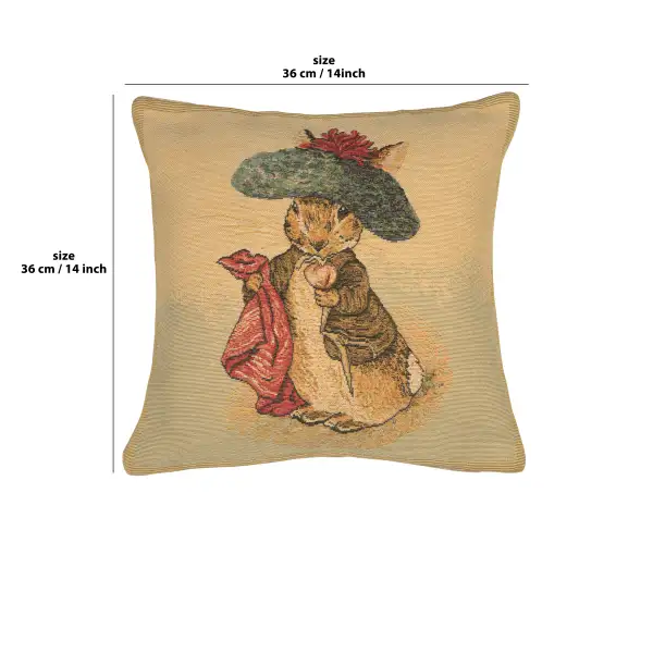 Bunny Beatrix Potter Belgian Cushion Cover | 14x14 in