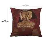 Chien Claude De France Belgian Cushion Cover - 18 in. x 18 in. Cotton by Charlotte Home Furnishings | 18x18 in