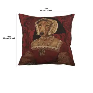 Chien Claude De France Belgian Cushion Cover - 18 in. x 18 in. Cotton by Charlotte Home Furnishings Inc