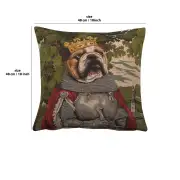 Chien Arthur Belgian Cushion Cover - 18 in. x 18 in. Cotton by Charlotte Home Furnishings | 18x18 in