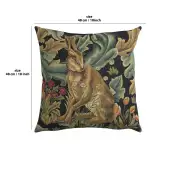 Hare By William Morris Belgian Cushion Cover - 18 in. x 18 in. Cotton/Viscose/Polyester by William Morris | 18x18 in