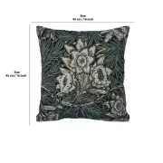 Tulips and Willows Belgian Cushion Cover | 16x16 in