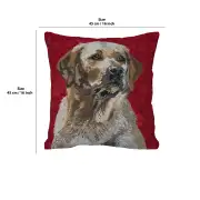 Labrador Red Belgian Cushion Cover | 16x16 in