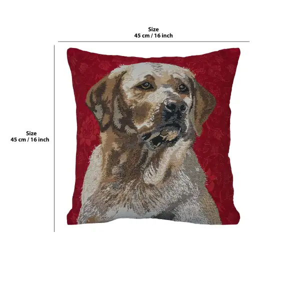 Labrador Red Belgian Cushion Cover | 16x16 in