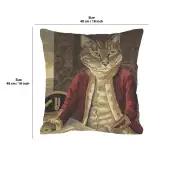 Herbert Cats B Belgian Cushion Cover | 18x18 in