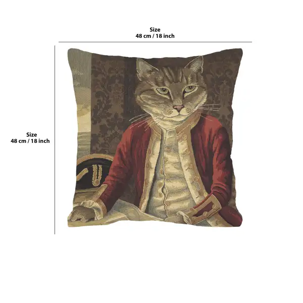 Herbert Cats B Belgian Cushion Cover | 18x18 in