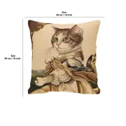 Herbert Cats C Belgian Cushion Cover - 18 in. x 18 in. Cotton by Susan Herbert | 18x18 in