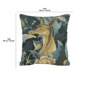 Forest With Deer Belgian Cushion Cover - 18 in. x 18 in. Cotton by Charlotte Home Furnishings | 18x18 in