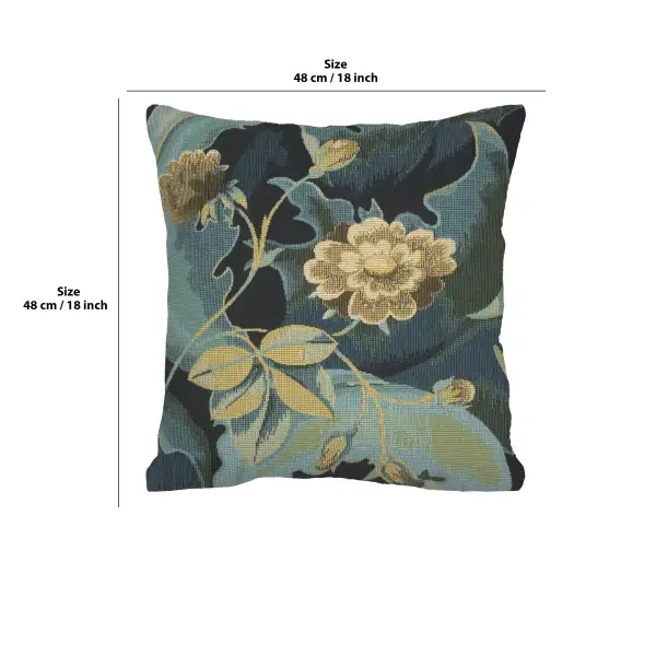 Forest With Flowers Belgian Cushion Cover - 18 in. x 18 in. Cotton by Charlotte Home Furnishings | 18x18 in