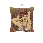 Mucha Amethyste I Belgian Cushion Cover | 18x18 in