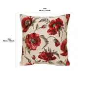 Coquelicots Belgian Cushion Cover | 18x18 in