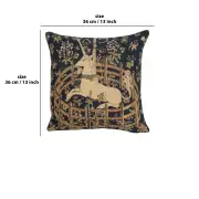 Captive Unicorn I European Cushion Cover - 13 in. x 13 in. Cotton by Charlotte Home Furnishings | 13x13 in