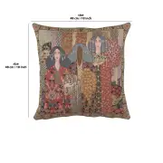 Aladin Left Belgian Cushion Cover - 18 in. x 18 in. Cotton/Viscose/Polyester by Vittorio Zecchin | 18x18 in