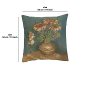 Lilies by Van Gogh French Couch Cushion | 19x19 in