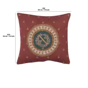 Red Napoleon French Couch Cushion | 18x18 in