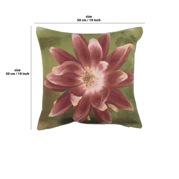 Red Star Flower Cushion | 19x19 in