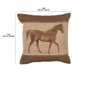 Horse Belt French Couch Cushion | 19x19 in